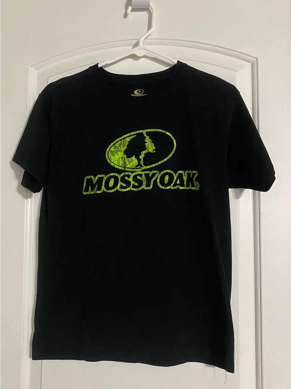 Mossy Oak Boys Youth XL Black Camo Logo Graphic T-Shirt